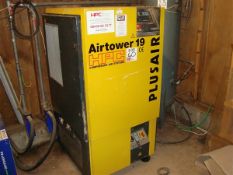 Kaeser HPC Plusair Airtower 19 TU26 Packaged air compressor with vertical cylindrical air receiver a