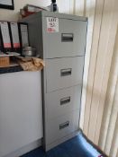 Metal 4-drawer filing cabinet (excluding contents)