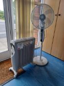 Airforce mobile electric heater with pedestal fan