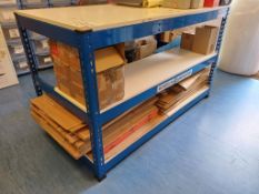 Boltless steel framed packing table, 1540mm x 770mm