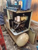 Ingersoll Rand RS514 receiver mounted screw compressor,10 bar, 5.5kw, Serial no. 4071330 (spares/