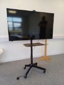 JVC LT-50C800, 50 inch Smart 4K TV with mobile TV stand