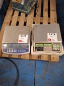 Two benchtop digital weighing scales