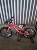 Ridgeback Dimension 16 childrens bike in Coral (RRP £329.00)