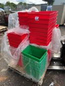 Mixed Colour Mixed Height Trays, Approximately 40