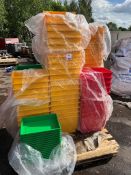 Mixed Colour Mixed Height Trays, Approximately 40