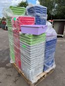 Approx 200 x Mix Colour Double Height Large Trays