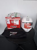 Nolan N80-8 Classic White motorcycle helmet, size Xlarge, RRP £199.99