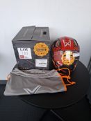 Axor Apex Full Face Venomous black/ red gloss motorcycle helmet, size medium, RRP £124.99