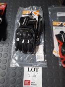 Ixon Black/White motorcycle gloves, size XXlarge, RRP £64.99
