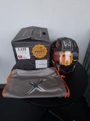 Axor Apex Full Face Venomous black/ grey matt motorcycle helmet, size medium, RRP £124.99