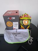 Axor X-Cross Adventure Gloss flash neon yellow/red graphic motorcycle helmet, size Xlarge, RRP £124