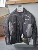 Bike It Burhou Black all season motorcycle adventure jacket, size XXlarge, RRP £89.99