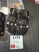 Ixon Black/white motorcycle gloves, size large, RRP £64.99