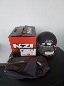 NZI Ville Black motorcycle helmet, size large, RRP £95.00
