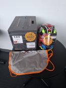 Axor Street Bobby black/red gloss motorcycle helmet, size large, RRP £119.99