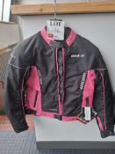 Bike It insignia Pink ladies motorcycle jacket, size 16, RRP £79.99
