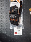 Ixon Black/orange motorcycle gloves, size Xlarge, RRP £64.99
