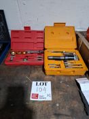 Two assorted cutting kits to include Sealey valve seat cutting kit as lotted