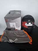 Axor Rage Matt black motorcycle helmet, size large, RRP £49.99