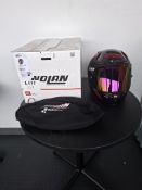 Nolan X-804 RS Ultra carbon iridium edition motorcycle helmet, size medium, RRP £499.99