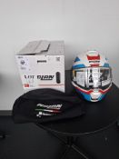 Nolan N120-1 Subway White/red/blue motorcycle helmet, size medium, RRP £349.99