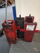 Three assorted bike ramps as lotted