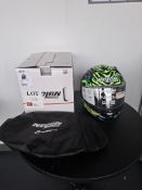 Nolan N60-6 Barrio Black/green/yellow/blue motorcycle helmet, size medium, RRP £189.99