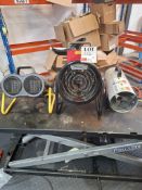 Three assorted space heaters to include clarkes devil 7009 as lotted