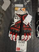 Ixon GP5 Red motorcycle gloves, size medium, RRP £99.99