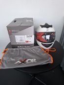Axor Rage Gloss white motorcycle hemet, size small, RRP £49.99