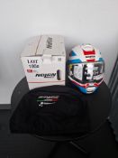 Nolan N120-1 Subway White/red/blue motorcycle helmet, size medium, RRP £349.99