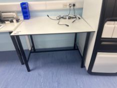 White laboratory high desk bench