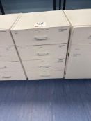 Mobile white 4 draw unit excluding contents