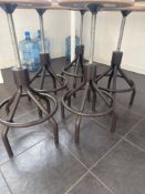 5 x wood top breakfast stools