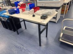 White laboratory high desk bench