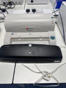 Rexel CB25BE Binder and Q-connect A3 laminator