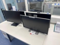 3 x dell s2421hs flat panel monitors and 1 x HP p2494 monitors