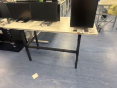 White laboratory high desk bench