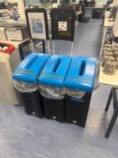 Three confidential waste bins