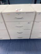 Mobile white 4 draw unit excluding contents