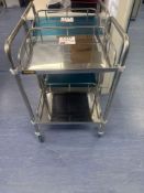 2 x vevor mobile stainless steel equipment trolleys