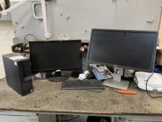 Dell Optiplex 3040 personal computer, with 2 - monitor
