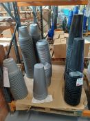 4 x pallets of finished stock comprising various Floral Vases, Bases & Buckets, in various colours