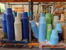 2 x pallets of finished stock of 33cm planter, in various colours