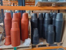 2 x pallets of finished stock comprising; FL752 - 33cm planter in black and FL711 - 33cm planter i