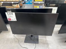 Two Hannspree HE247 LCD monitors with power adaptors