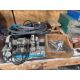Contents of work bench to include various hand tools, double ended grinder, crowbars and air hose as - Image 3 of 6