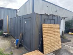 Cabin Depot purpose built 20' shipping container used as a trade counter with contents to include e