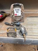 Two numatic sanders, battery work light and a 240v extension reel